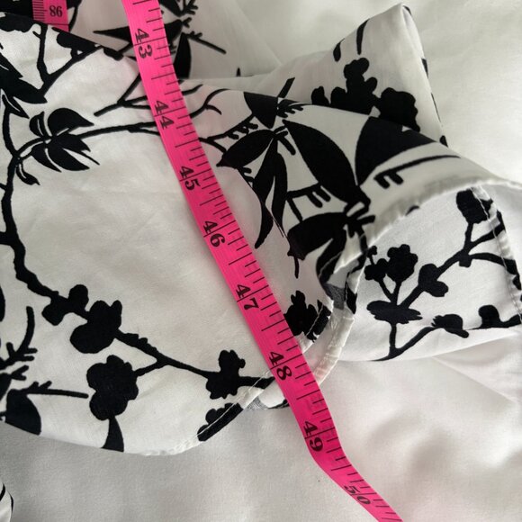 Zara Women's Floral Dress Black and White Cotton Size XL NWT - Picture 6 of 11